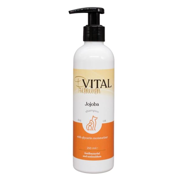 Premium-Vital Champú de Jojoba para Perros y Gatos – 250 ml