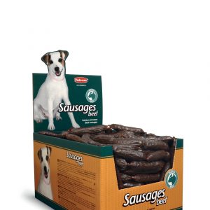 Salchichas secas de ternera para perros Sausages Beef — complemento alimentario