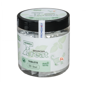 Herba Treat Broncho suplemento natural respiratorio para gatos 50 tabletas