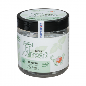 Herba-Treat Digest suplemento natural digestivo para gatos 50 tabletas