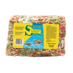 Troco Prim Stix Mix alimento extruido completo para peces Koi y tortugas 500 ml