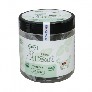 Herba Treat suplemento natural para el sistema renal en gatos 50 tabletas